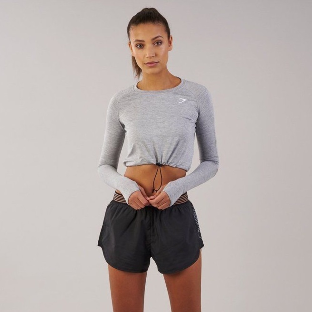 GYMSHARK DRAWCORD CROP TOP